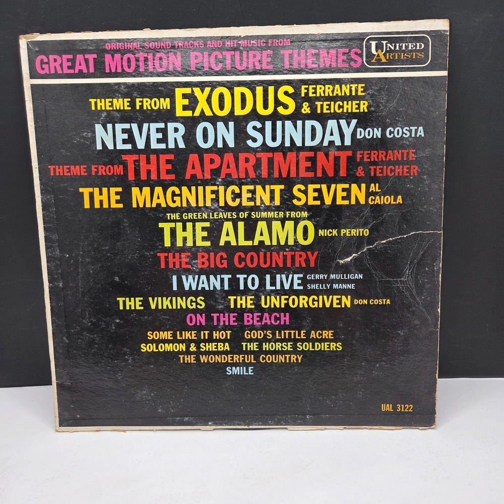 United Artists Great Motion Picture Themes Vinyl LP UAL 3122 Mono 60s Soundtrack